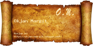 Okjan Margit névjegykártya